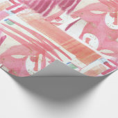 Valentijnse roze straalpijp cadeaupapier (Hoek)