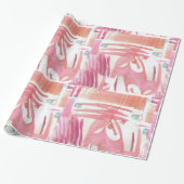 Valentijnse roze straalpijp cadeaupapier (Uitgerold)