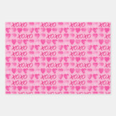 Valentijnse roze waterverf was met hart inpakpapier vel (Voorkant 2)