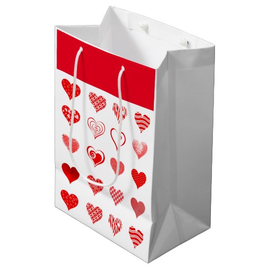 Valentijnse rugzak voor harten medium cadeauzakje (Voorkant Gekanteld)