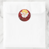 Valentijnse Schattige Cupido Ronde Sticker (Tas)