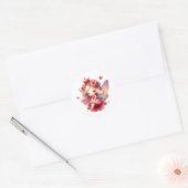 Valentijnse Schattige fee Ronde Sticker (Envelop)