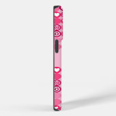 Valentijnse  Schattige Roze Hart en Bloempatroonna Case-Mate iPhone Case (Achterkant / Rechts)