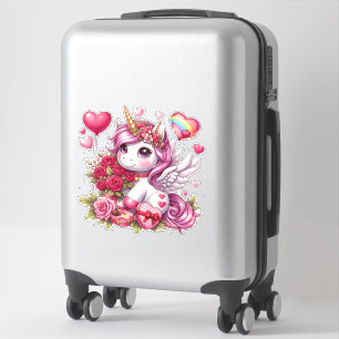 Valentijnse Schattigee Anime eenhoorn Sticker