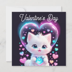 Valentijnse Schattigee Schattig Kat Valentijn's D Kaart