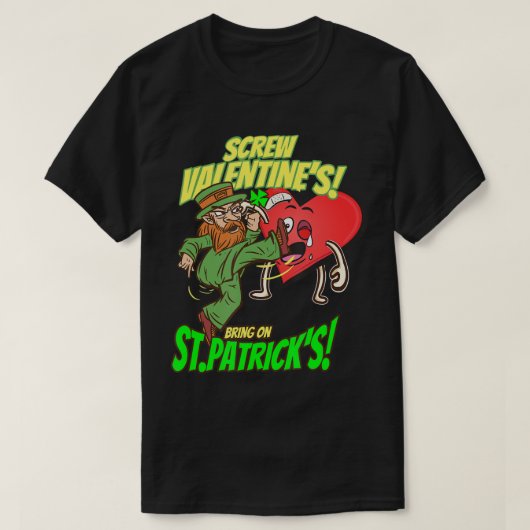 VALENTIJNSE SCREW, STA AAN. PATRCKS DAY, 2023 T-SHIRT (Design voorkant)