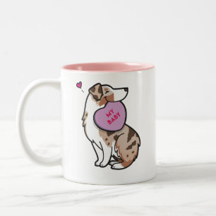 Valentijnse Shepherd-TP Red Merle 2015-Australian Tweekleurige Koffiemok