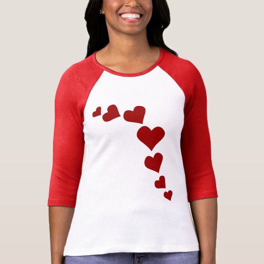 Valentijnse Shirten van de vrouw Lady's Love Jerse T-shirt (Voorkant)
