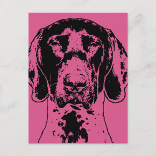 Valentijnse Shorthair Pointer Dog Silhouette Feestdagenkaart