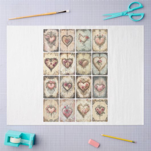 Valentijnse sieraden maker harten tissuepapier (Craft)