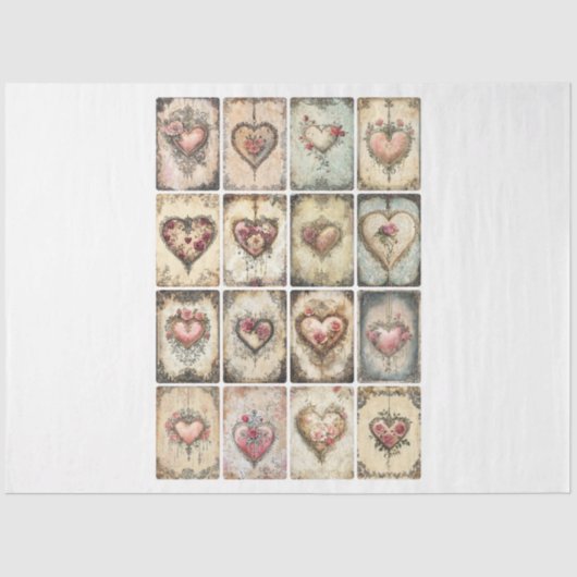 Valentijnse sieraden maker harten tissuepapier (Voorkant)