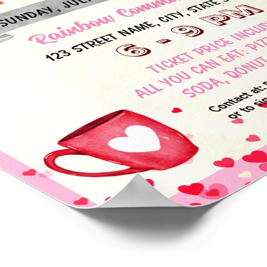 Valentijnse sjabloon van winkelevenement poster (Hoek)