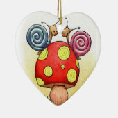 valentijnse slakken keramisch ornament (Rechts)