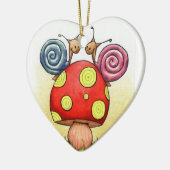 valentijnse slakken keramisch ornament (Links)