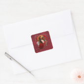 Valentijnse - Sleutel tot mijn hart - Irish Sette Vierkante Sticker (Envelop)