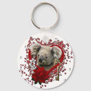 Valentijnse  - Sleutel tot mijn hart - Koala Beer Sleutelhanger