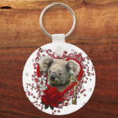 Valentijnse - Sleutel tot mijn hart - Koala Beer Sleutelhanger (Voorkant)
