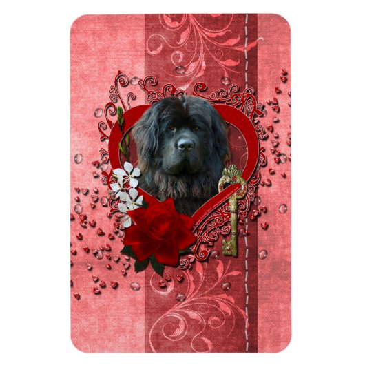 Valentijnse - Sleutel tot Mijn Hart - Newfoundlan Magneet (Verticaal)