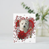 Valentijnse  - Sleutel tot Mijn Hart West Highland Feestdagenkaart (Staand voorkant)