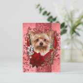 Valentijnse - Sleutel tot Mijn Hart - Yorkshire T Feestdagenkaart (Staand voorkant)