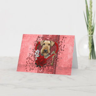 Valentijnse - Sleutel voor Mijn hart - Airedale Feestdagen Kaart