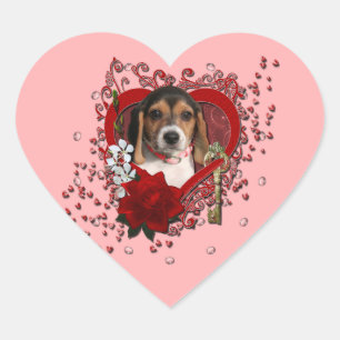 Valentijnse - Sleutel voor Mijn hart - Beagle Pup Sticker