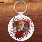 Valentijnse  - Sleutel voor Mijn hart - Beagle Sleutelhanger (Voorkant)