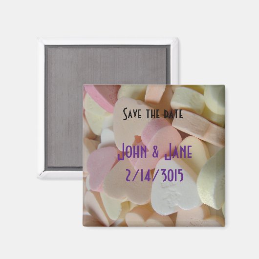 valentijnse snoep bruiloft met uitzondering van de magneet (Voorkant / Achterkant)