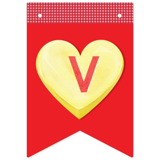 Valentijnse Snoep bunting banner (Tweede vlag)