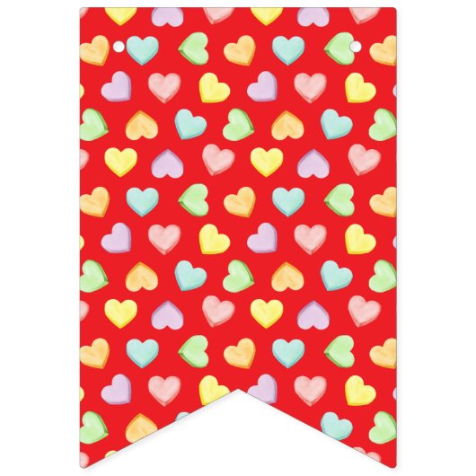 Valentijnse Snoep bunting banner (Eerste vlag)