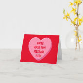 VALENTIJNSE SNOEPJES HART ZIN KAART (Gele Bloem)