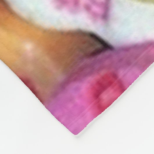 Valentijnse snoepjes harten fleece deken (Hoek)