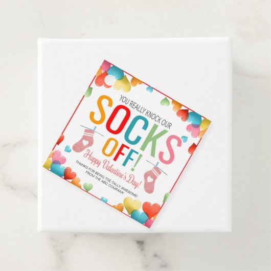 Valentijnse Sock Gift-Labels Bedankjes Labels (In situ)