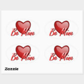 Valentijnse Stickers/BE-mijn Ovale Sticker (Vel)