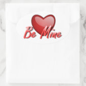 Valentijnse Stickers/BE-mijn Ovale Sticker (Tas)