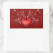 Valentijnse Stickers/hart Rechthoekige Sticker (Tas)