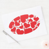 Valentijnse Stickers/liefde en hart Ovale Sticker (Envelop)