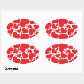 Valentijnse Stickers/liefde en hart Ovale Sticker (Vel)
