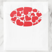 Valentijnse Stickers/liefde en hart Ovale Sticker (Tas)