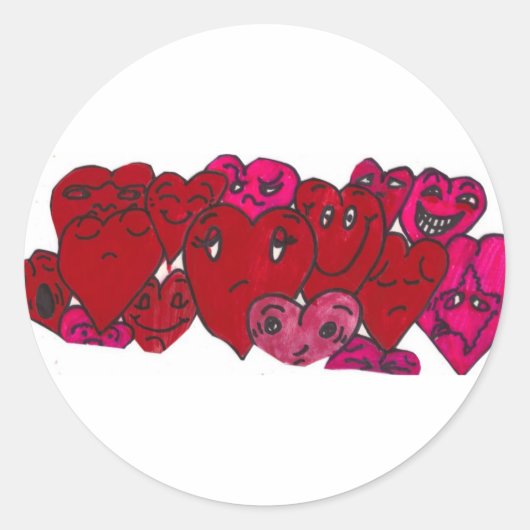 VALENTIJNSE stickers VAN HET GEZICHT VAN DE FUNNY (Voorkant)