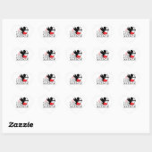 Valentijnse Stickers Vierkant (Vel)