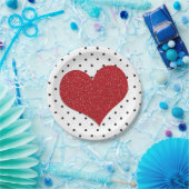 Valentijnse Stippen van Glitter Sweeter Birthday Papieren Bordje (Feest)