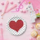 Valentijnse Stippen van Glitter Sweeter Birthday Papieren Bordje (Feest)