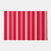 Valentijnse  Strepen van Rood en Roze Deurmat (Voorkant)