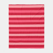 Valentijnse Strepen van Rood en Roze Fleece Deken (Voorkant)