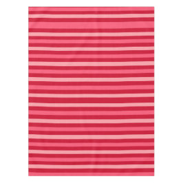 Valentijnse  Strepen van Rood en Roze Tafelkleed