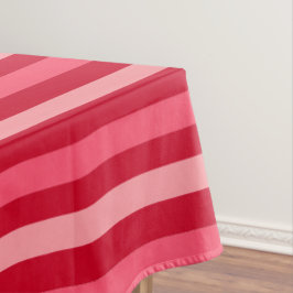 Valentijnse Strepen van Rood en Roze Tafelkleed
