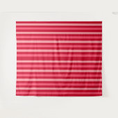 Valentijnse  Strepen van Rood en Roze Wandkleed (Voorkant (horizontaal))