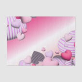 Valentijnse strips met roze en witte hartballonnen tissuepapier (Voorkant)