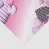 Valentijnse strips met roze en witte hartballonnen tissuepapier (Detail)